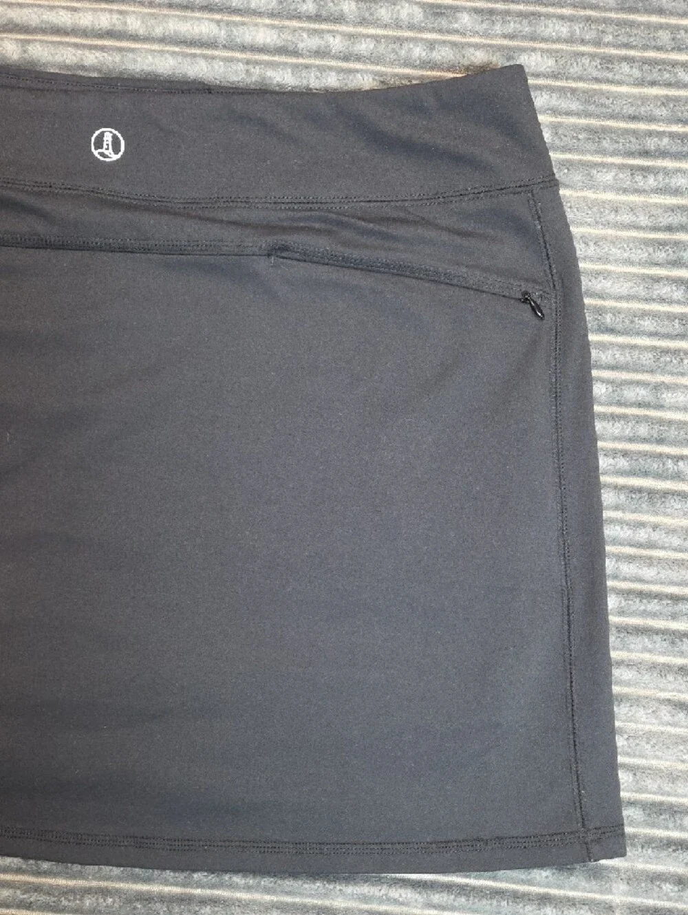 Lands' End Black Athletic Mini Skirt